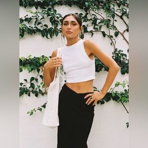 princess polly organic white tank top ribbed